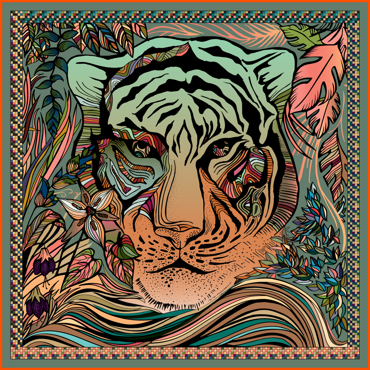 Tyger Silk Scarf - Soft